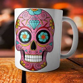 Çılgın Trend Kuru Kafa Tasarım Kupa Bardak