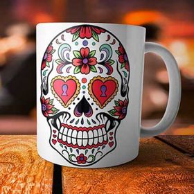 Çılgın Trend Kuru Kafa Tasarım Kupa Bardak