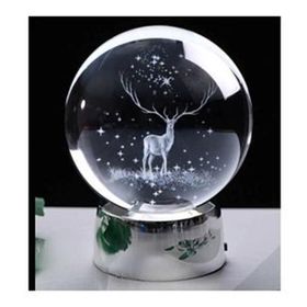 Çılgıntrend 5 Renk Değiştirir Kristal Küre Geyik Led Gece Lambası