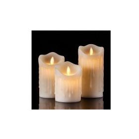 Çılgıntrend Alevli Led Mum Hareketli Alev Görünümlü Dekoratif Mum 3lü Set