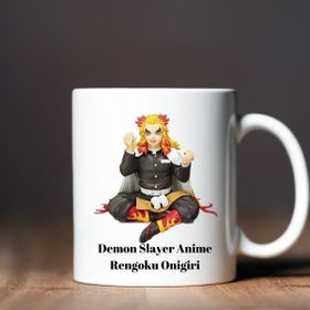 Çılgıntrend Demon Slayer Anime Rengoku Onigiri Tasarımlı kupa Bardak