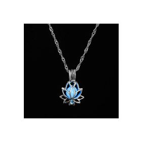 Çılgıntrend Gece Parlayan Lotus Çiçeği Kolye