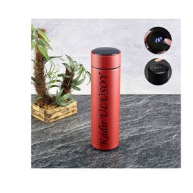 Çılgıntrend Kişiye Özel 500 ml Kırmızı LED Sıcaklık Göstergeli Akıllı Vakumlu Yalıtımlı Termos