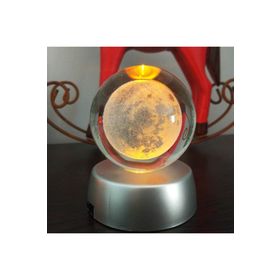 Çılgıntrend Kişiye Özel Dolunay Ay Gezegen Işıklı 6 Cm Çapında Cam Kristal Küre