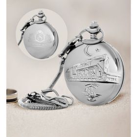 Çılgıntrend Kişiye Özel Tcdd Tren Kabartmalı Silver Köstekli Cep Saati