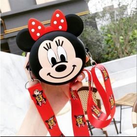 Çılgıntrend Mickey Mouse Minnie Mouse Tasarım Silikon Omuz Askılı Çanta
