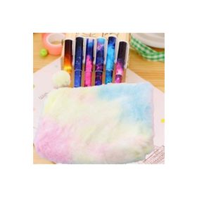 Çılgıntrend Ponponlu Gökkuşağı Peluş Tüylü Kalemlik ve Galaxy Jel Kalem