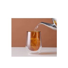 Çılgıntrend Renkli Çift Cidarlı Borosilikat 250 ml Cam Kupa