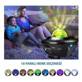 Çılgıntrend Smart Starry Projektör Light-Blth+Müzik+7Farklı Ambians