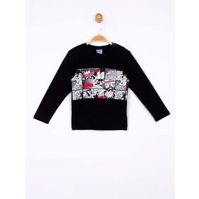 Çimpa MC18356 Siyah Mickey Uzun Kol Sweatshirt