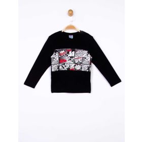 Çimpa MC18356 Siyah Mickey Uzun Kol Sweatshirt