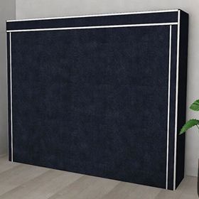 CimriKese CMR3ASKI Plastik Raflı 3 Askılı Mobilya Portatif Gardrop Geniş Hacimli Bez Dolap
