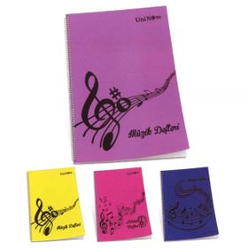 Çınar 38000 A4 Spiralli Jazz Plastik Kapak 30 Yaprak 12'li Müzik Defteri
