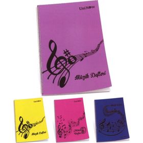 Çınar 38000 A4 Spiralli Jazz Plastik Kapak 30 Yaprak 12'li Müzik Defteri