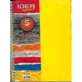 Çınar Ayraçlı İdea A5 4+1 Pp Kapak 150 Yaprak Spiralli Defter
