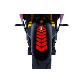 Çınar Extreme 2 Adet 25x8 cm Sport Motosiklet Çamurluk Bayrak Kırmızı Kask Sticker