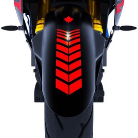 Çınar Extreme 2 Adet 25x8 cm Sport Motosiklet Çamurluk Bayrak Kırmızı Kask Sticker