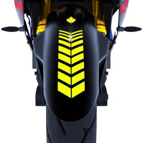 Çınar Extreme 2 Adet 25x8 cm Sport Motosiklet Çamurluk Floresan Sarı Kask Sticker