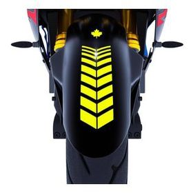 Çınar Extreme 2 Adet 25x8 cm Sport Motosiklet Çamurluk Floresan Sarı Kask Sticker