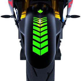 Çınar Extreme 2 Adet 25x8 cm Sport Motosiklet Çamurluk Floresan Yeşil Kask Sticker