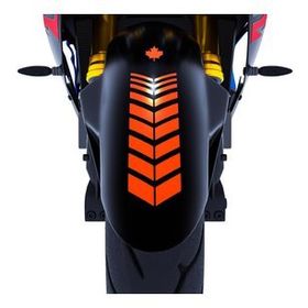 Çınar Extreme 2 Adet Sport Motosiklet Çamurluk Alev Turuncusu Kask Sticker