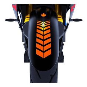 Çınar Extreme 2 Adet Sport Motosiklet Çamurluk Floresan Turuncu Kask Sticker