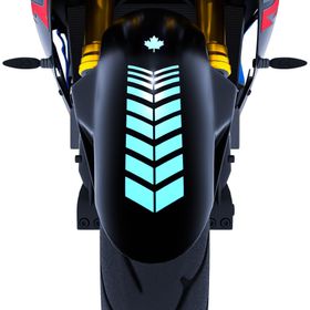 Çınar Extreme 2 Adet Sport Motosiklet Çamurluk Nane Yeşili Kask Sticker