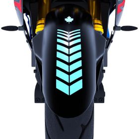 Çınar Extreme 2 Adet Sport Motosiklet Çamurluk Nane Yeşili Kask Sticker