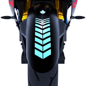 Çınar Extreme 2 Adet Sport Motosiklet Çamurluk Nane Yeşili Kask Sticker