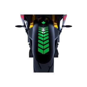 Çınar Extreme 2 Adet Sport Motosiklet Çamurluk Orman Yeşili Kask Sticker