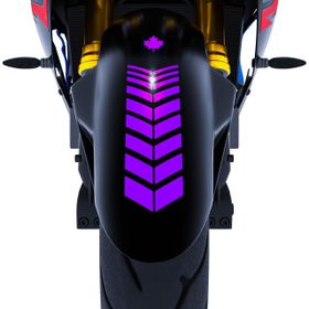 Çınar Extreme 2 Adet Sport Motosiklet Çamurluk Patlıcan Moru Kask Sticker