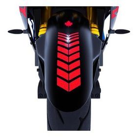 Çınar Extreme 2 Adet Sport Motosiklet Çamurluk Reflektif Kırmızı 25x8 cm Kask Sticker