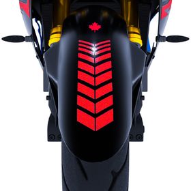 Çınar Extreme 2 Adet Sport Motosiklet Çamurluk Reflektif Kırmızı 25x8 cm Kask Sticker