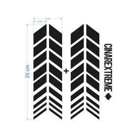 Çınar Extreme 2 Adet Sport Motosiklet Çamurluk Reflektif Kırmızı 25x8 cm Kask Sticker