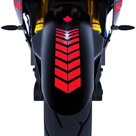 Çınar Extreme 2 Adet Sport Motosiklet Çamurluk Reflektif Kırmızı 25x8 cm Kask Sticker