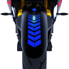 Çınar Extreme 2 Adet Sport Motosiklet Çamurluk Reflektif Mavi Kask Sticker