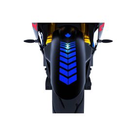 Çınar Extreme 2 Adet Sport Motosiklet Çamurluk Reflektif Mavi Kask Sticker