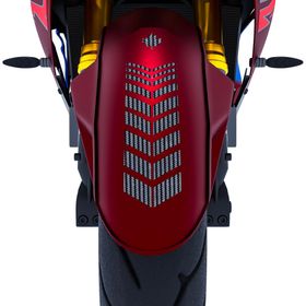 Çınar Extreme 2 Adet Sport Motosiklet Çamurluk Siyah Karbon Fiber Dokulu 25x8 cm Kask Sticker
