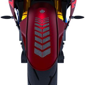 Çınar Extreme 2 Adet Sport Motosiklet Çamurluk Siyah Karbon Fiber Dokulu 25x8 cm Kask Sticker