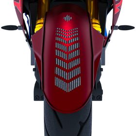 Çınar Extreme 2 Adet Sport Motosiklet Çamurluk Siyah Karbon Fiber Dokulu 25x8 cm Kask Sticker