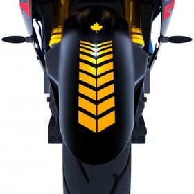 Çınar Extreme 2 Adet Sport Motosiklet Çamurluk Taksi Sarısı Kask Sticker