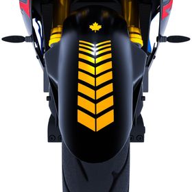 Çınar Extreme 2 Adet Sport Motosiklet Çamurluk Taksi Sarısı Kask Sticker