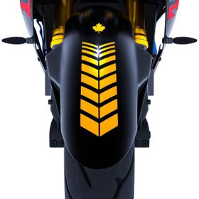 Çınar Extreme 2 Adet Sport Motosiklet Çamurluk Taksi Sarısı Kask Sticker