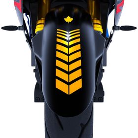 Çınar Extreme 2 Adet Sport Motosiklet Çamurluk Taksi Sarısı Kask Sticker