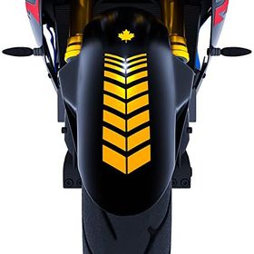 Çınar Extreme 2 Adet Sport Motosiklet Çamurluk Taksi Sarısı Kask Sticker