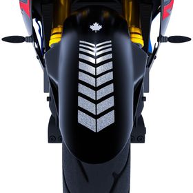 Çınar Extreme 2 Adet Sport Motosiklet Çamurluk Yaldızlı Gümüş Kask Sticker
