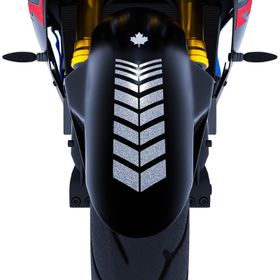 Çınar Extreme 2 Adet Sport Motosiklet Çamurluk Yaldızlı Gümüş Kask Sticker