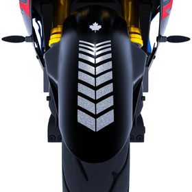 Çınar Extreme 2 Adet Sport Motosiklet Çamurluk Yaldızlı Gümüş Kask Sticker