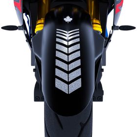 Çınar Extreme 2 Adet Sport Motosiklet Çamurluk Yaldızlı Gümüş Kask Sticker
