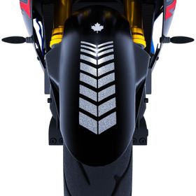 Çınar Extreme 2 Adet Sport Motosiklet Çamurluk Yaldızlı Gümüş Kask Sticker